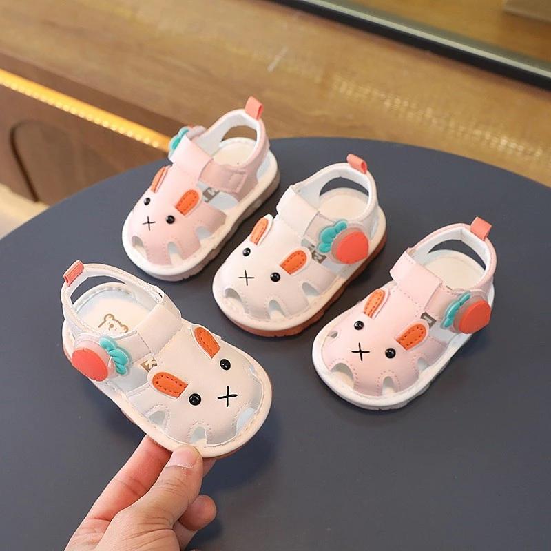 Rọ tập đi tai thỏ cà rốt siêu đáng yêu đế mềm nhẹ kèn kêu vui tai cho bé 0-2 tuổi Giày của bé 365