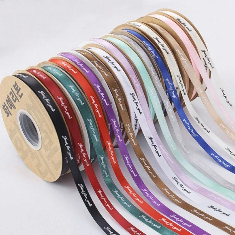 Ruy băng chữ 1cm Just For You (bó 5 mét, 10 mét) lụa vải buộc nơ, gói quà, làm hoa, trang trí handmade