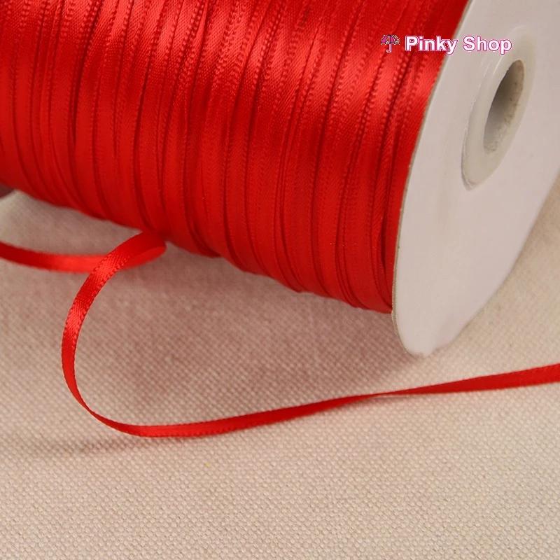 Ruy băng lụa 3mm satin vải [1 Cuộn] 450 mét trang trí giáng sinh, noel, gói quà, làm nơ, handmade Pinky Shop