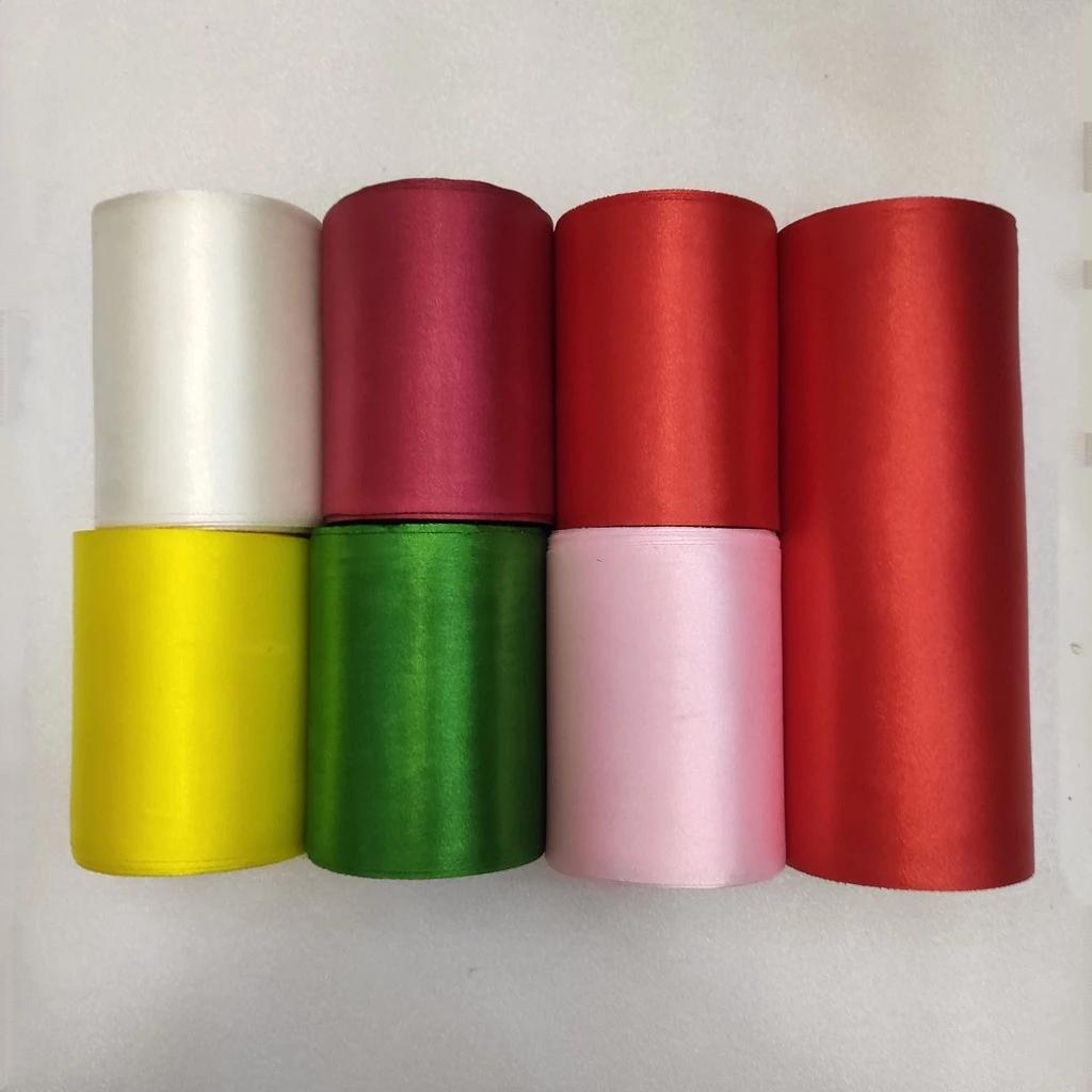 Ruy băng lụa vải satin bản to 10cm 15cm 20cm trang trí nơ noel, làm hoa handmade thủ công diy