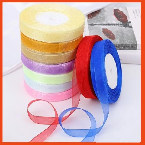 Ruy băng voan 1cm trang trí, làm nơ, gói quà, cột tóc, làm phụ kiện handmade Pinky shop