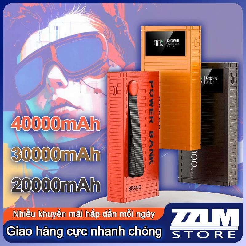 Sạc Dự Phòng Dung Lượng Lớn 40000mah, Sạc Nhanh, 4 Cổng Sạc Đầu Vào, 2 Cổng Usb Sạc Nhanh, Hiển Thị LED