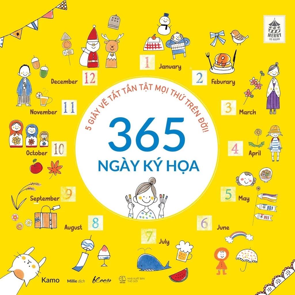 Sách 365 Ngày Ký Họa 5 Giây Vẽ Tất Tần Tật Mọi Thứ Trên Đời - Bản Quyền