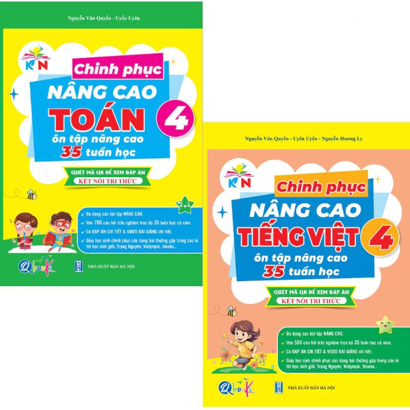 Sách Combo Chinh Phục Nâng Cao Toán Và Tiếng Việt Lớp 4 - Kết Nối Tri Thức Với Cuộc Sống - Cả Năm (2 Cuốn) - Bản Quyền