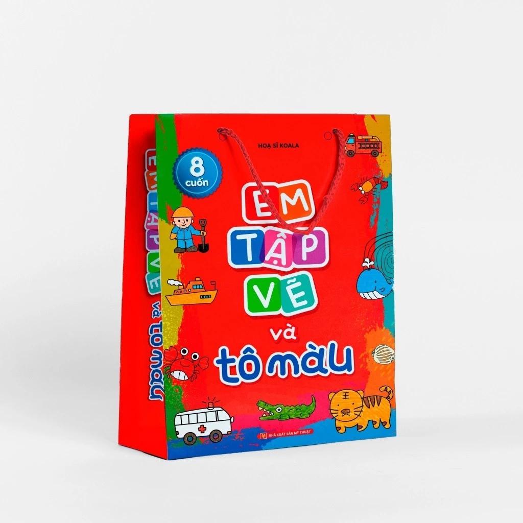 Sách Combo Em Tập Vẽ Và Tô Màu (Túi 8 Cuốn) - Bản Quyền