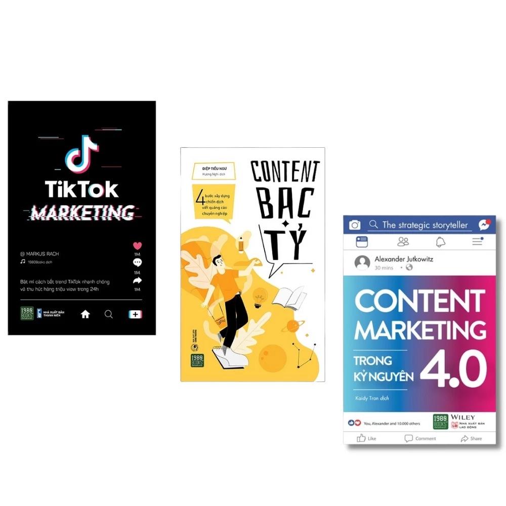 Sách Combo … Marketing + Content Bạc Tỷ + Content marketing trong kỷ nguyên 4.0 - Bản Quyền
