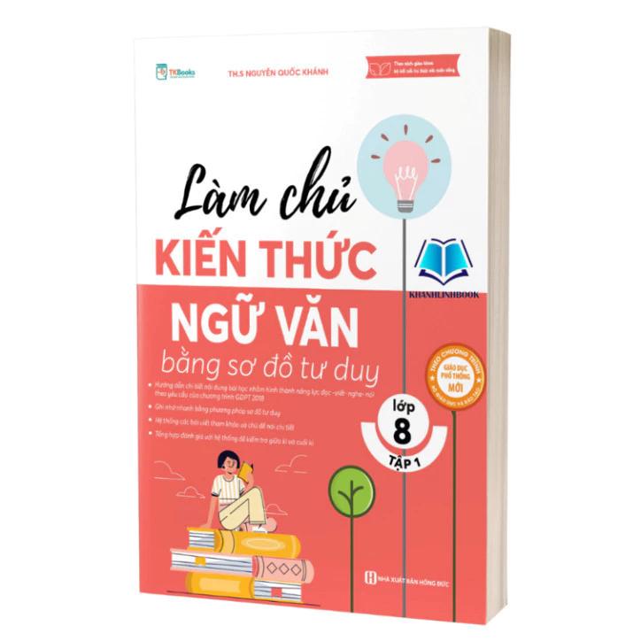 Sách Làm Chủ Kiến Thức Ngữ Văn Bằng Sơ Đồ Tư Duy Lớp 8 - Tập 1 - Bản Quyền