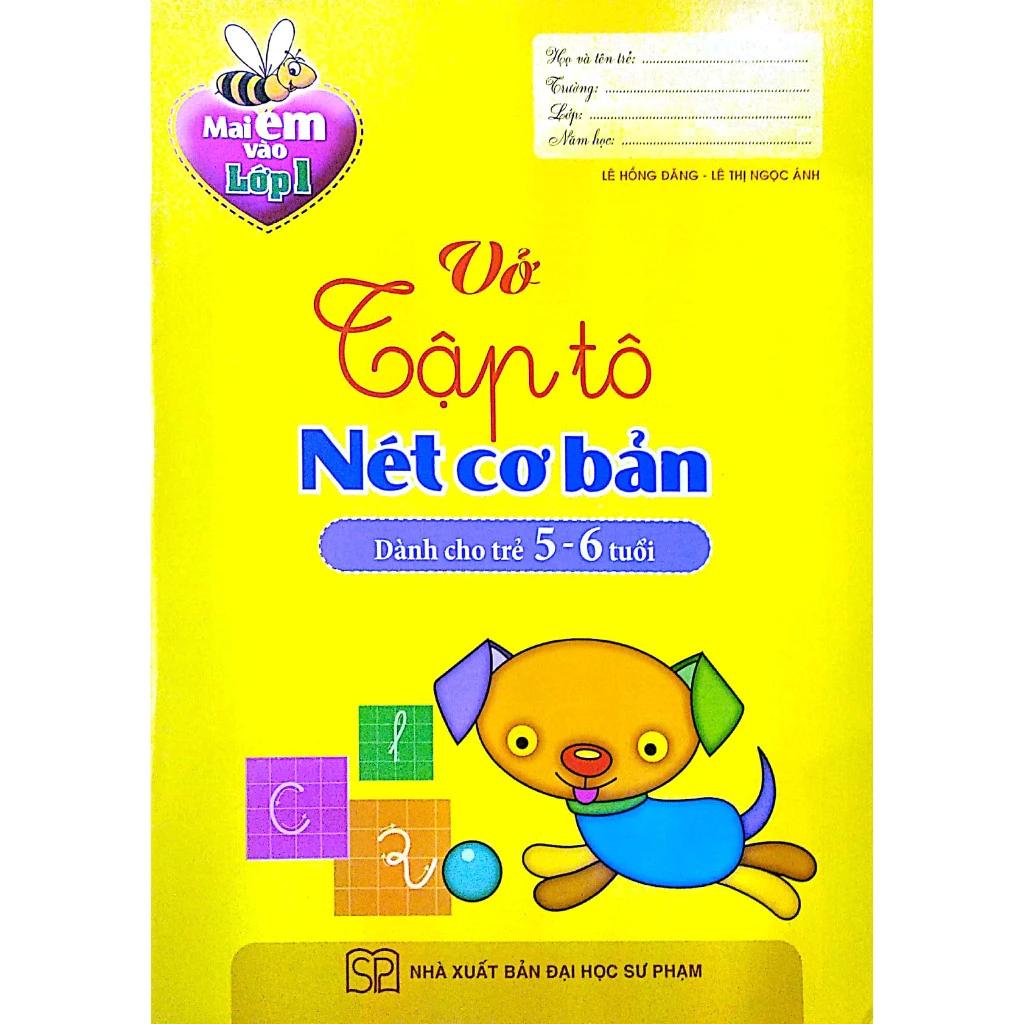 Sách Mai Em Vào Lớp 1 - Vở Tập Tô Nét Cơ Bản - Dành cho trẻ 5 - 6 tuổi - Minh Long Books - Bản Quyền