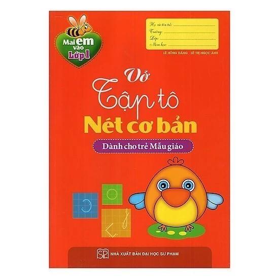 Sách Mai Em Vào Lớp 1 - Vở Tập Tô Nét Cơ Bản - Dành cho trẻ Mẫu giáo - Bản Quyền