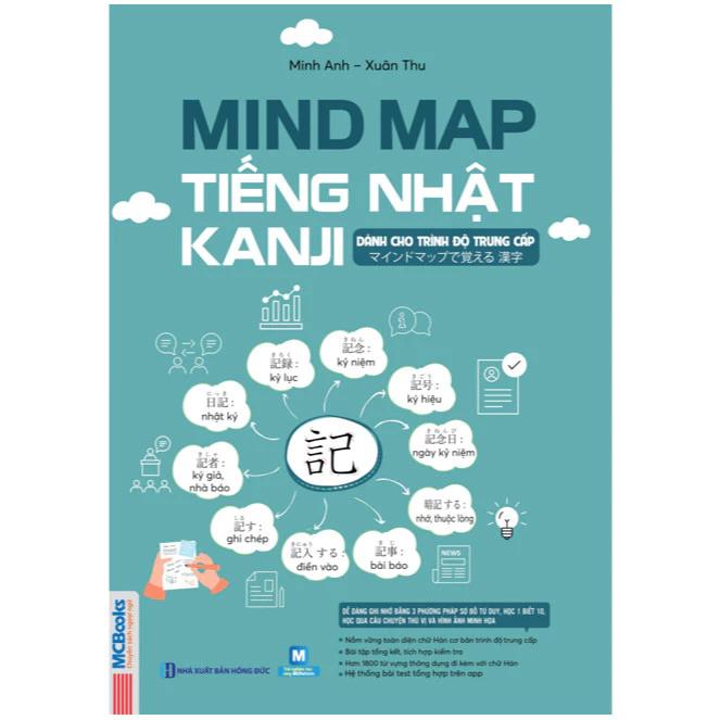 Sách Mind Map Kanji Tiếng Nhật - Dành Cho Trình Độ Trung Cấp - Bản Quyền