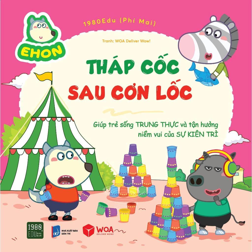 Sách Wolfoo Ehon - Tháp Cốc Sau Cơn Lốc - Bản Quyền