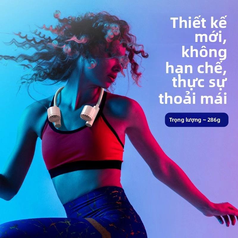 Sản phẩm mới Quạt treo cổ Twin Turbo, Quạt Mini có thể sạc lại