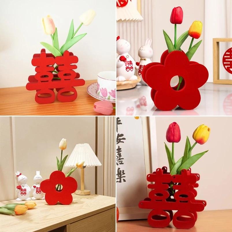 Sáng Tạo Trang Trí Đám Cưới Đôi Hạnh Phúc Để Bàn Bình Hoa Tiệc Cưới Cung Cấp