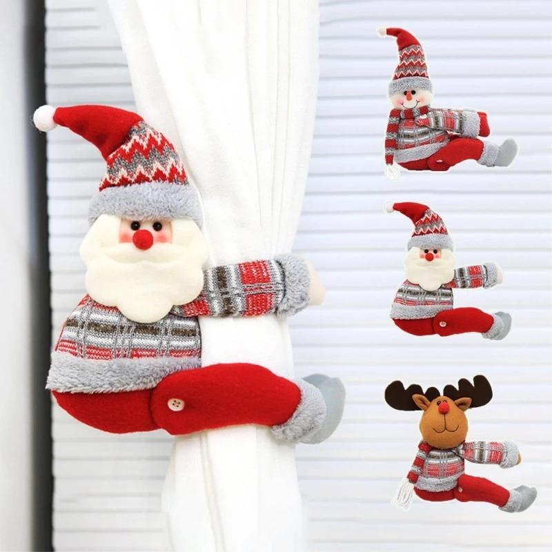 Sang Trọng Búp Bê Rèm Bảo Quản Trang Trí Ôm Ông Già Noel Búp Bê Ôm Búp Bê Cotton Trang Trí Giáng Sinh