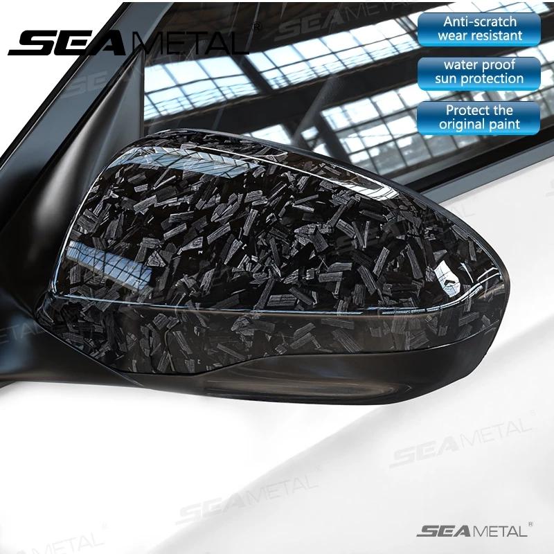 Seametal Xe Sợi Carbon Bảo Vệ Phim PET Bóng Rèn Bọc Miếng Dán Tự Dính Decal