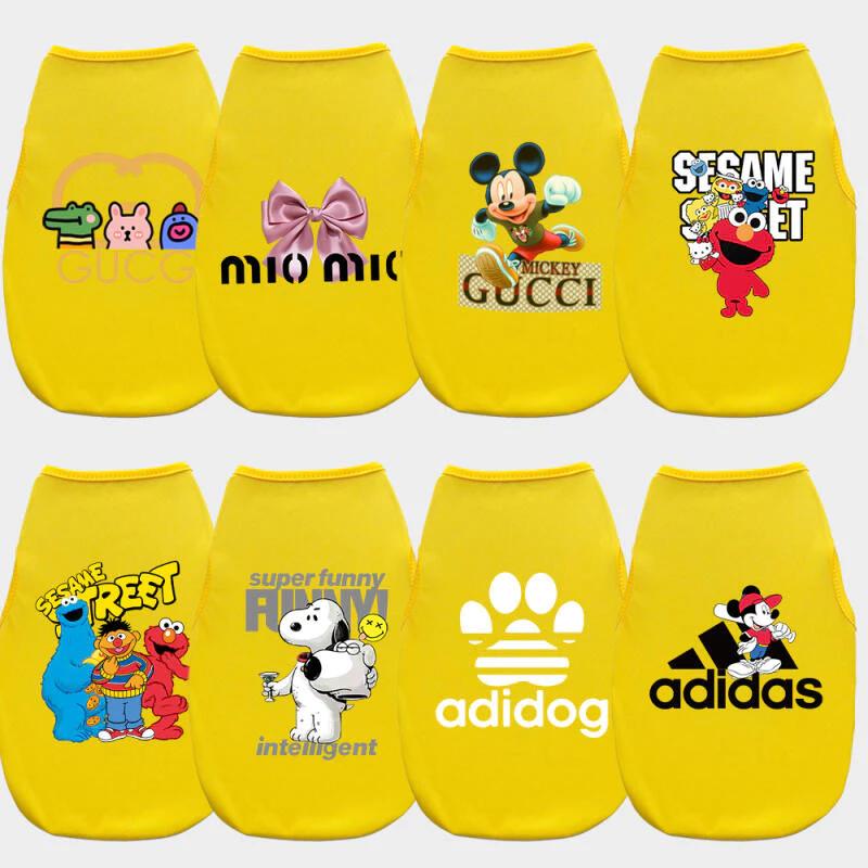 Sesame Street Mickey Snoopy Họa Tiết Mèo / Chó In Áo Vest Chó Mèo Thoáng Khí Nhỏ Vừa Chó Top