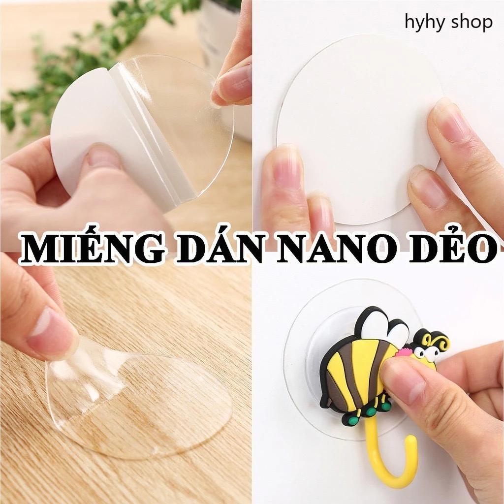Set 10 Miếng Keo Nano Tròn dán 2 mặt Acylic tròn trong suốt 2cm Siêu Chắc Chống Nước