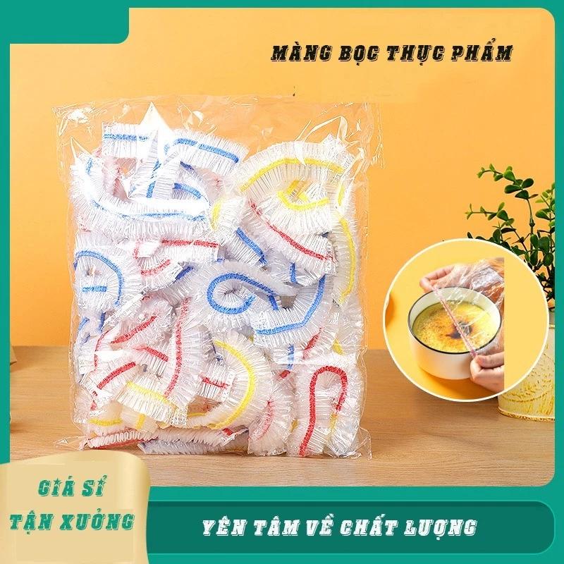 Set 100/300 Cái Màng Bọc Thực Phẩm LOẠI PRO VIỀN MÀU size 30cm Có Bo Chun 3 Màu Đa Dụng, Dai Bền, Tái Sử Dụng