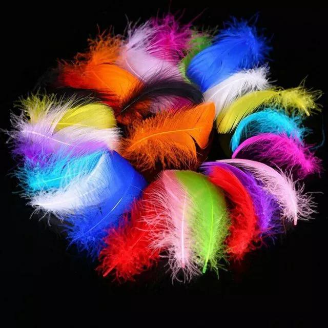 Set 150 Lông vũ, lông gà kích thước 5-10cm