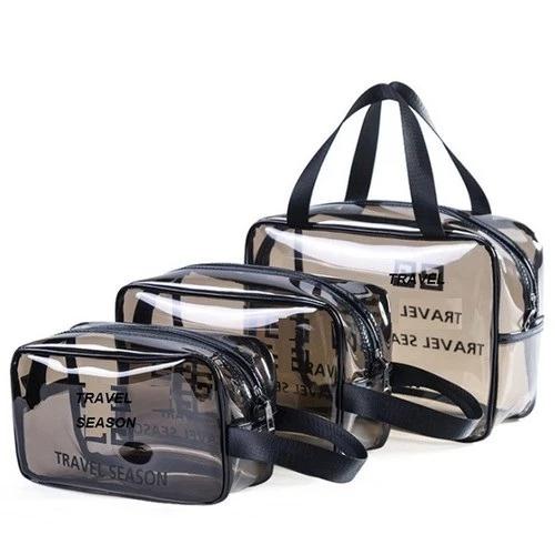 Set 3 Túi Đựng Mỹ Phẩm Trong Suốt Chống Thấm Nước Đa Dạng Kích Thước Đi Biển Đi Bơi Tiện Lợi Du Lịch