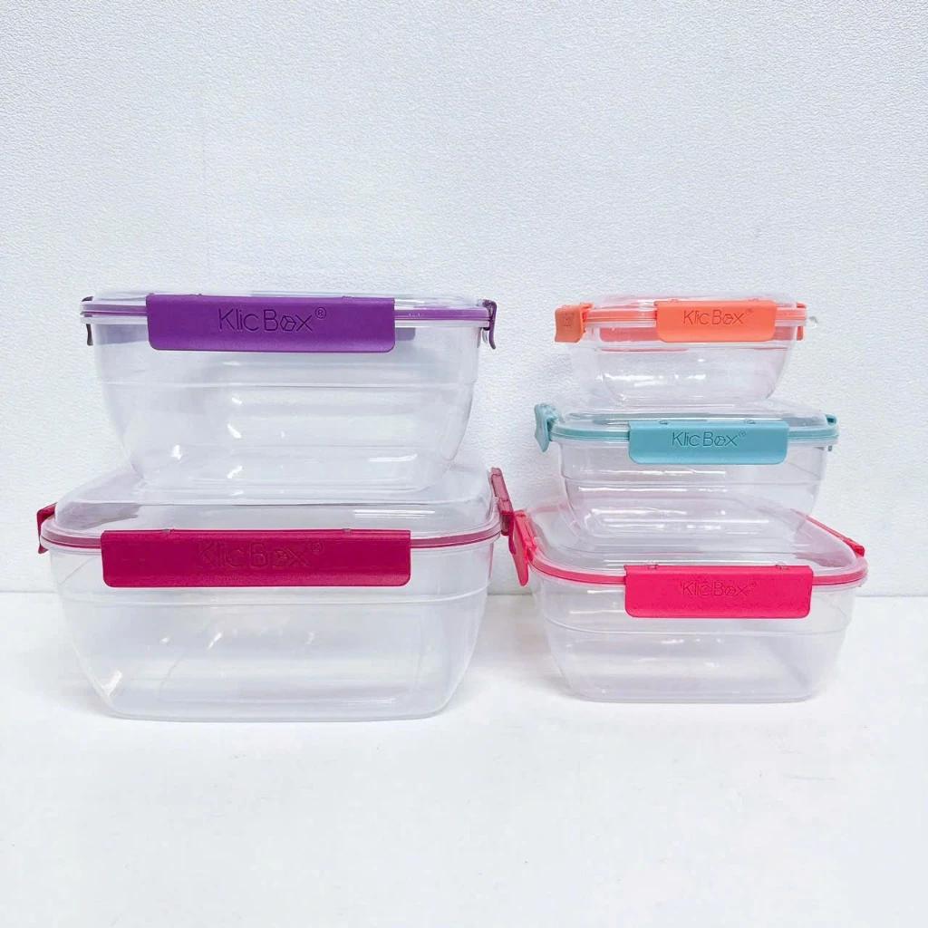 Set 5 Hộp đựng thực phẩm nhựa Quartet Vuông 5in1 đa năng