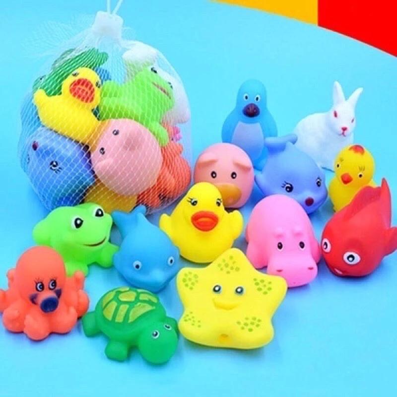 Set 6 Con Vật Đồ chơi thú bóp kêu chíp chíp nhiều hình đáng yêu cho bé chơi