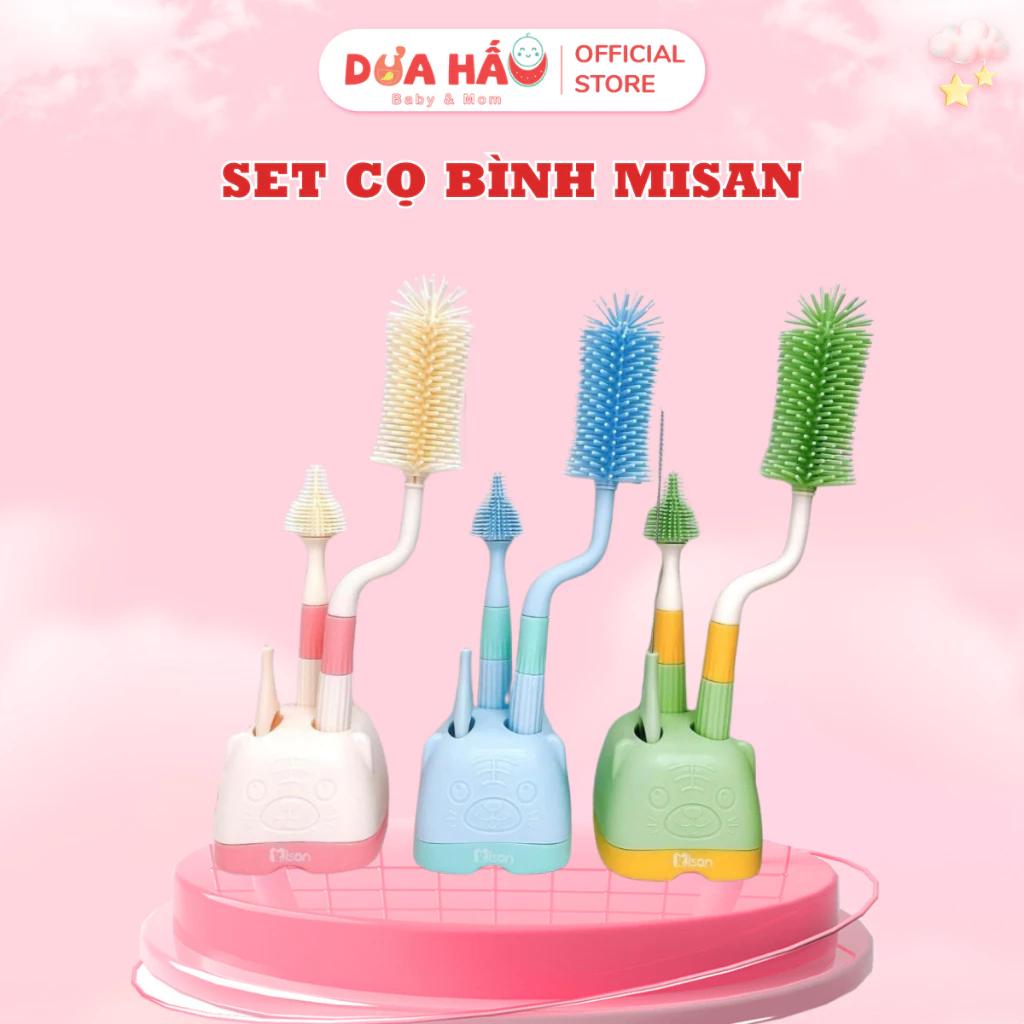 ￼Set Cọ Silicon Cao Cấp MISAN 3 Chi Tiết, Bao Gồm Cọ Chính, Cọ Nhỏ, Cọ Ống Hút