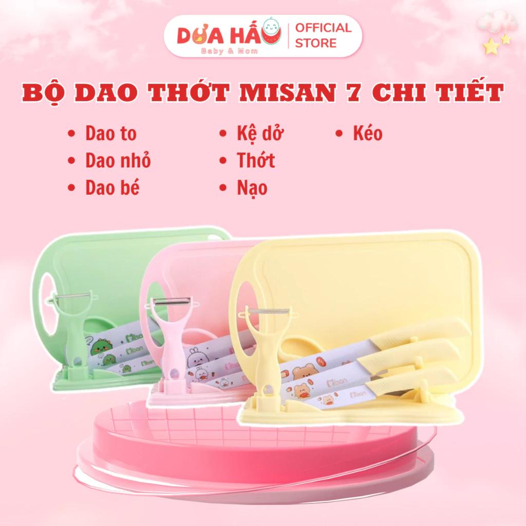 Set Dao Kéo Nạo Thớt 7 Chi Tiết Cao Cấp Misan Chế Biến Thức Ăn An Toàn, Tiện Lợi Shop DuaHau Baby & Mom