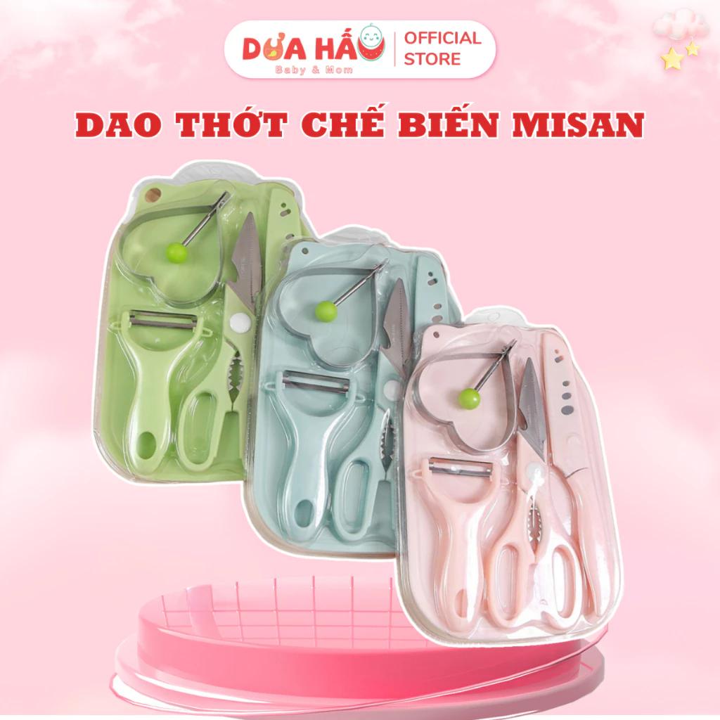 Set Dao Thớt Chế Biến Ăn Dặm Cho Bé Tiện Lợi Misan