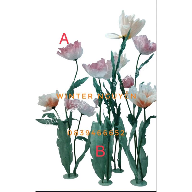 Set hoa vải khổng lồ trang trí