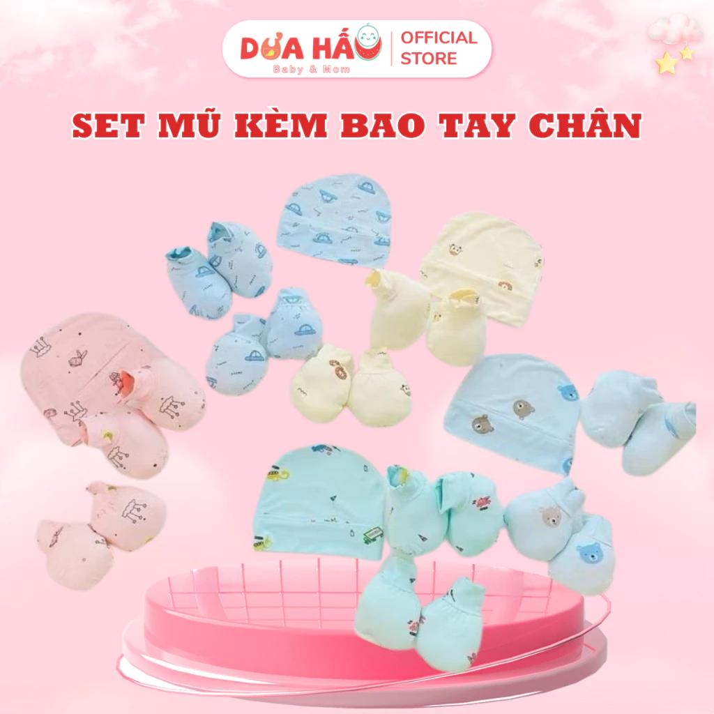 Set Mũ Kèm Bao Tay, Bao Chân Pettit Nhiều Màu Cho Bé Mềm Mịn Shop Dua Hau Baby & Mom
