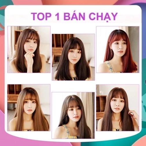 [SHOP UY TÍN] TÓC GIẢ NGUYÊN ĐẦU/ TÓC BỘ NỮ NGANG VAI TẶNG LƯỚI TRÙM