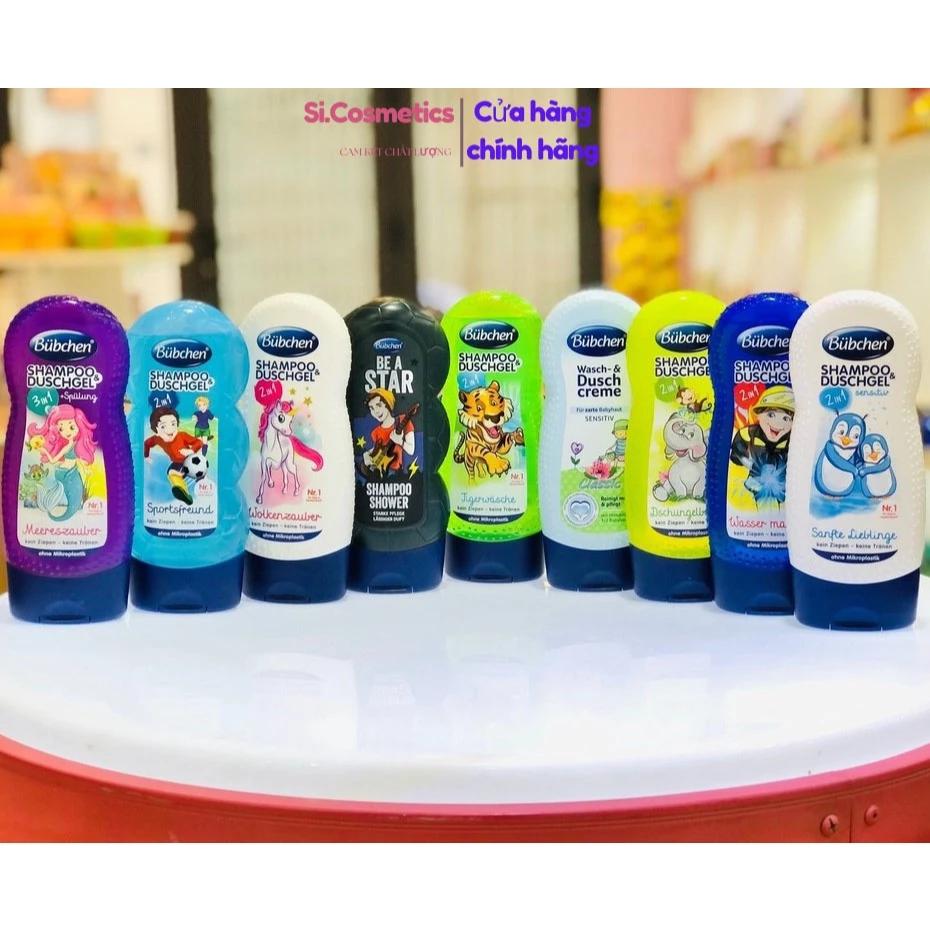 Sữa tắm gội cho bé - Sữa tắm cho trẻ sơ sinh Bubchen đủ hương 230ml nội địa Đức