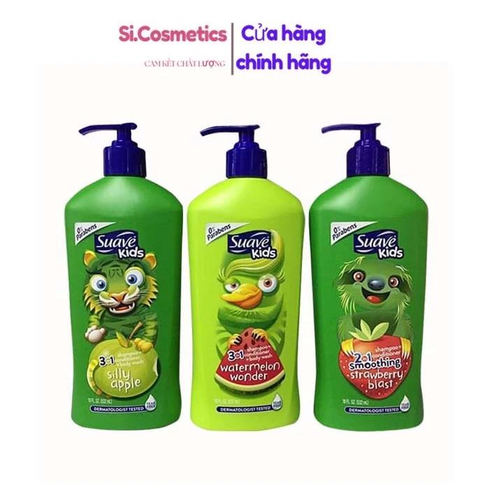 Sữa tắm, gội và Xả cho Bé Suave Kid 3in1 532ml