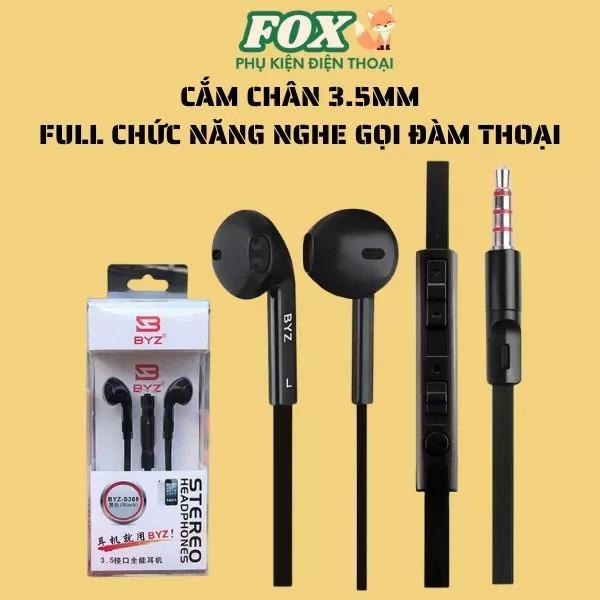Tai nghe nhét tai có dây BYZ S389 jack 3.5mm full chức năng nghe gọi đàm thoại