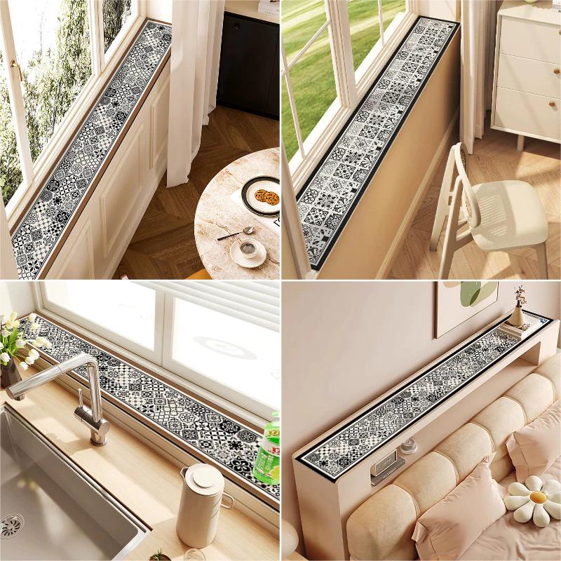 Tấm bảo vệ cửa sổ dài đơn giản Thảm thân thiện với da Tấm lót cửa sổ chống trượt gia đình