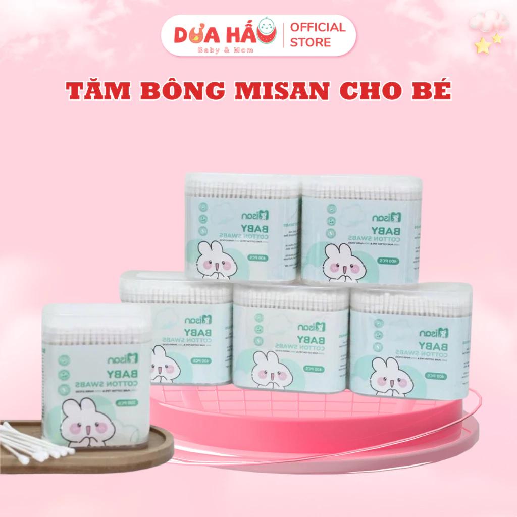 Tăm Bông Misan Cho Bé Sơ Sinh Chất Liệu Bông Tự Nhiên, An Toàn, Tiện Lợi Cho Bé