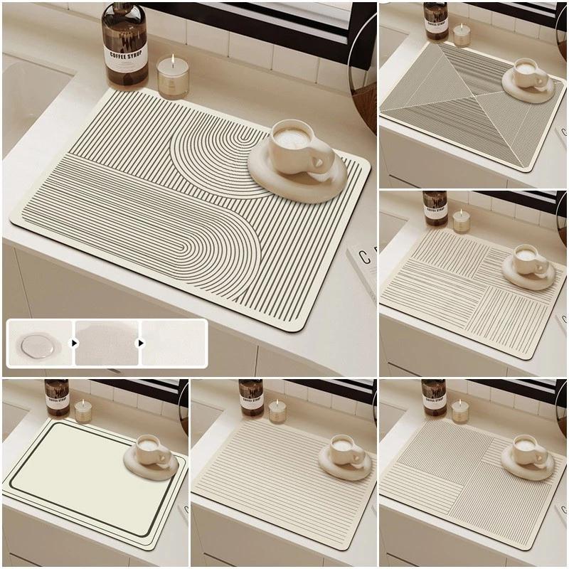 Tấm thoát nước chống trượt tối giản Chống thấm nước Máy sấy nhanh Máy pha cà phê Pad Thảm thoát nước nhà bếp