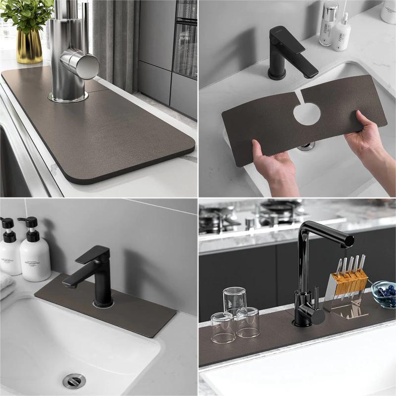 Tấm thoát nước đơn giản Thảm thoát nước nhà bếp đa chức năng Thảm chống trượt gia đình