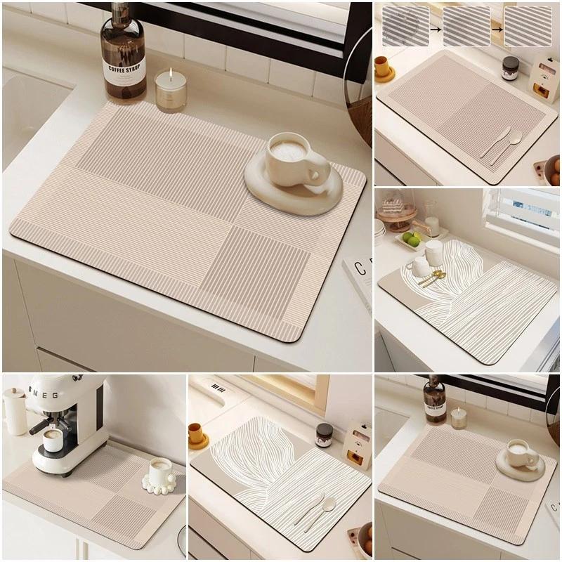 Tấm thoát nước tối giản Tấm thoát nước hấp phụ nước chống trượt hiện đại Đồ dùng nhà bếp