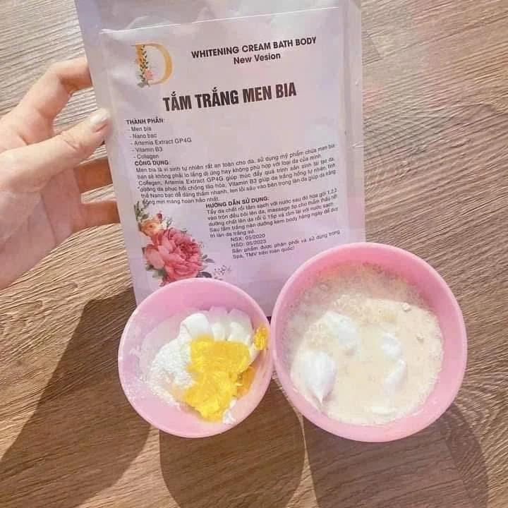 Tắm trắng men bia siêu trắng, bật 3-5 tone ngay lần đầu tiên