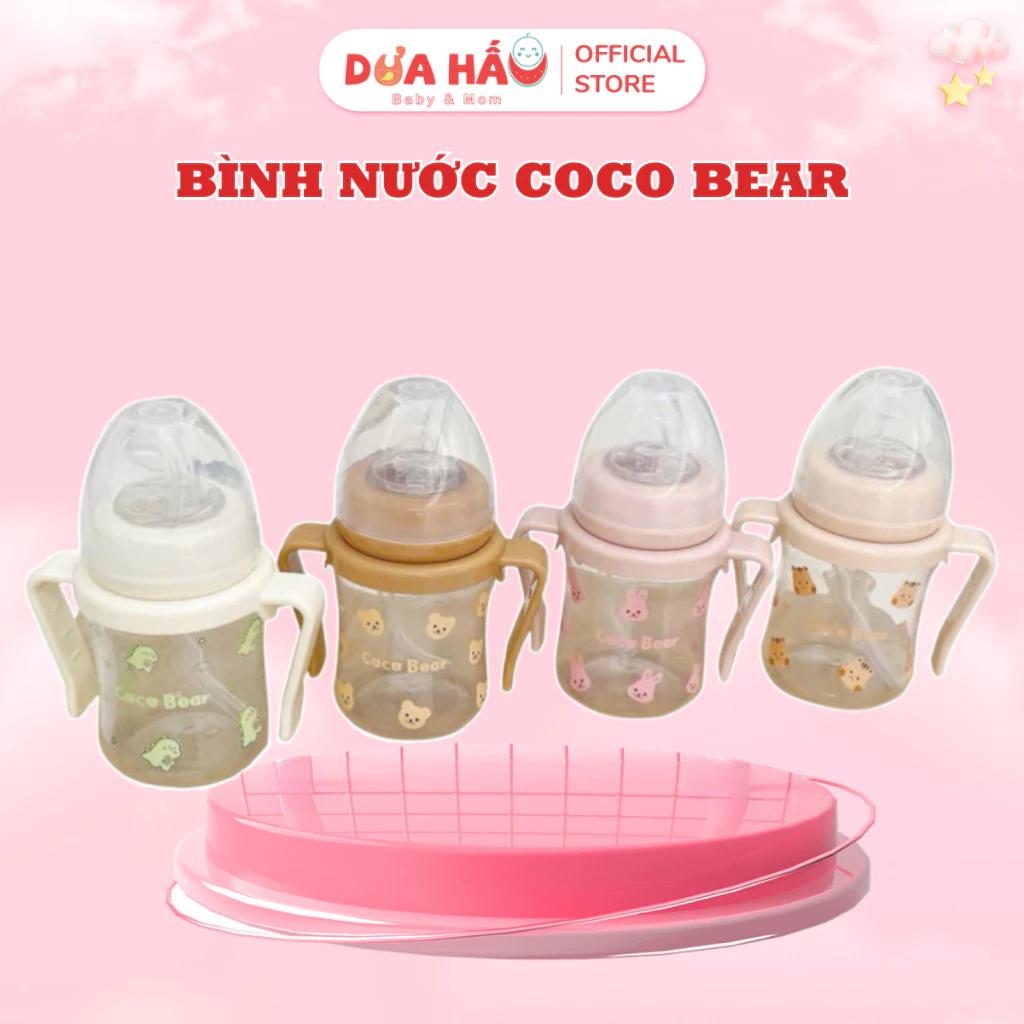 [Tặng Cọ Bình] Bình Tập Hút Coco Bear Dung Tích 180ml/ 240ml Cho Bé Tiện Lợi Shop Dưa Hấu Baby & Mom