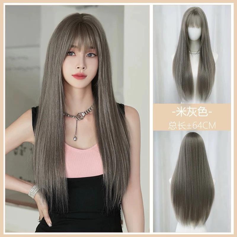[TẶNG LƯỚI TRÙM] TÓC GIẢ BỘ DÀI THẲNG CÓ DA ĐẦU ĐỦ MÀU LƯỚI HOA CAP CẤP NHẤT KÈM HÌNH THẬT