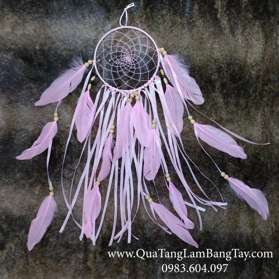 [Tặng thiệp handmade] Dreamcatcher màu hồng giấc mơ hạnh phúc Pinky Shop mã DRP01