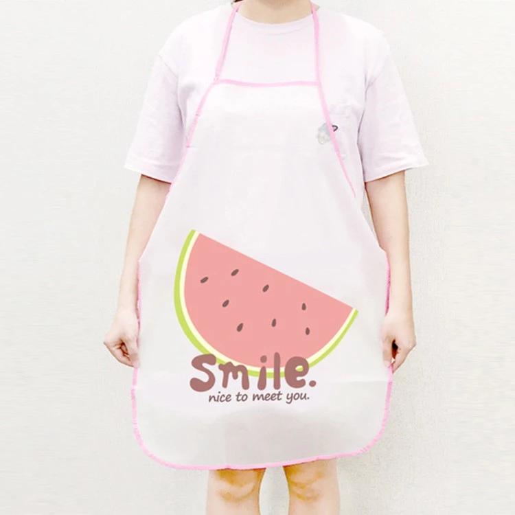 Tạp dề chống thấm in họa tiết cute Hàn Quốc