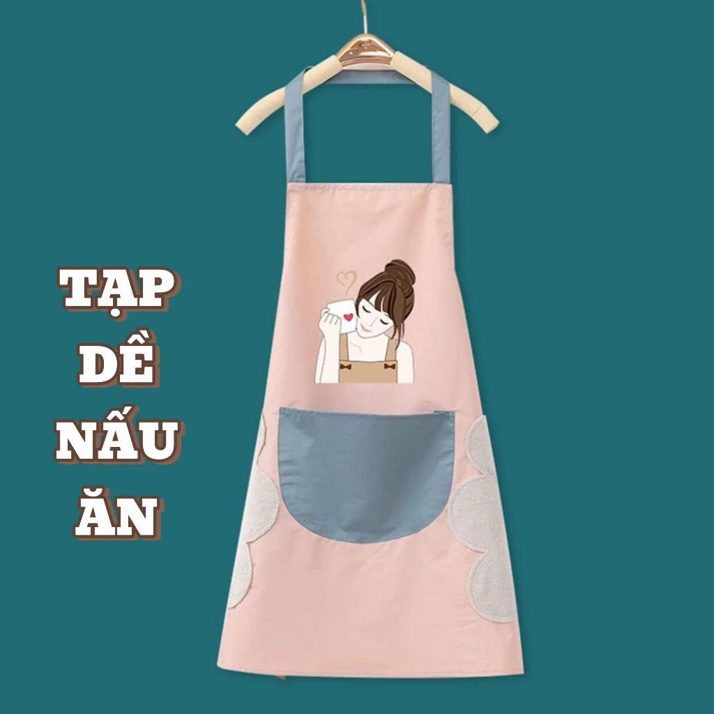 Tạp Dề Cô Gái cao cấp Chống thấm nước, Chống bám bẩn hiệu quả