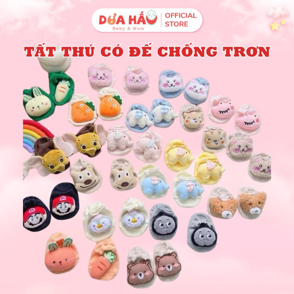 Tất Thú Có Đế Chống Trơn Trượt Cho Bé Trai Bé Gái