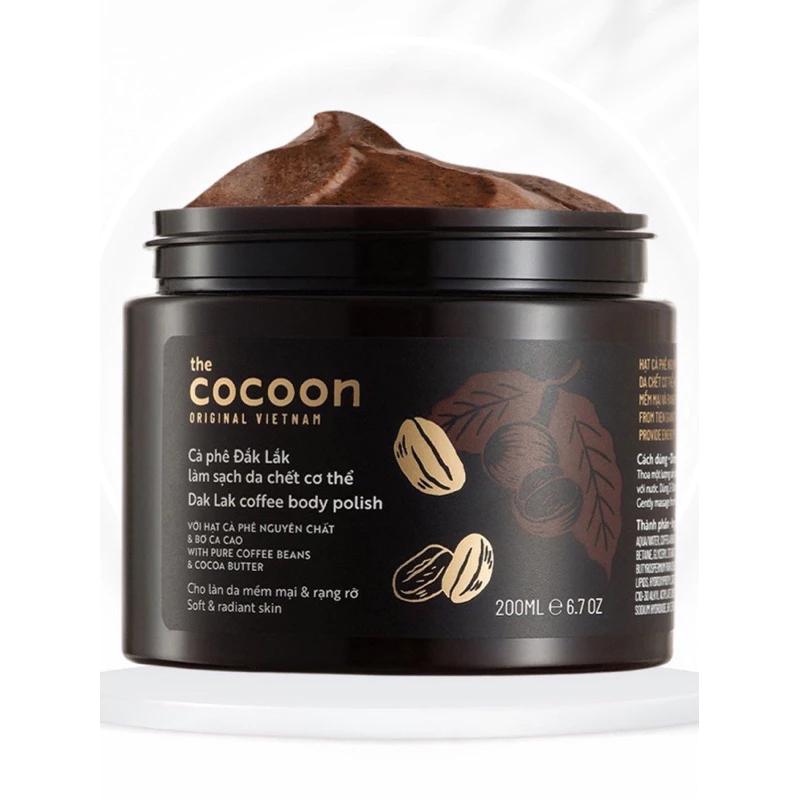 Tẩy Da Chết Body Cà phê Dak Lak CooCoon Giúp Da Mềm, Mịn Màng 200g