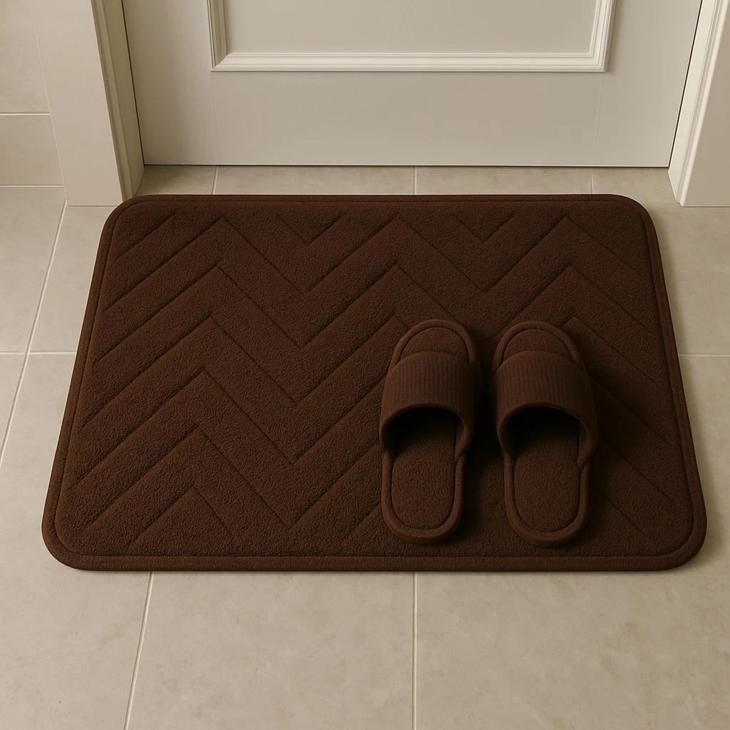 Thảm Lau Chân Lông Mịn Romat, Thảm Bếp 38x58cm, thấm hút nước nhanh, chống trơn trượt