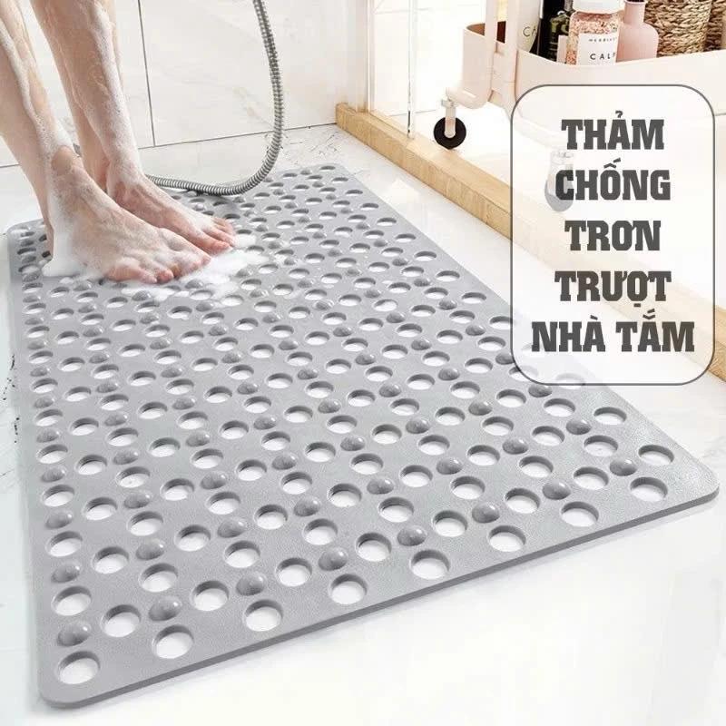 Thảm lót nhà tắm chống trơn trượt , thảm nhà tắm chất liệu cao su độ bám dính cao 72x36cm BT200